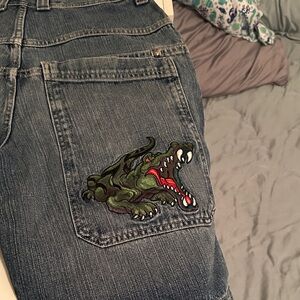 Rare!!! JNCO Men's Jean shorts with crocodile on back pocket